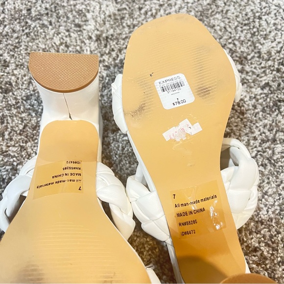 Braided Double Band Block Heel Sandals SIZE 7 - Picture 2 of 7